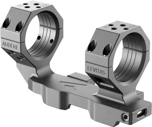 Discover the Audere Levitas Scope Mount, featuring a 34mm Picatinny attachment with a 0 MOA cantilever design. Crafted from durable aluminum with a sleek black finish, this mount ensures reliable scope stability and precision.