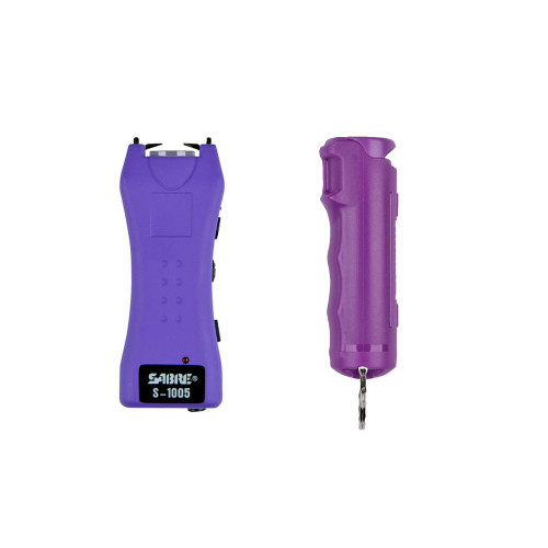 Protect yourself with the SABRE Pepper Spray & Stun Gun Self-Defense Kit. Includes potent pepper spray and a powerful stun gun for personal safety.