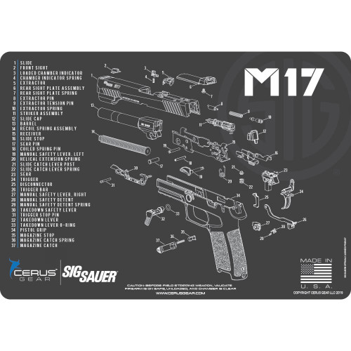 LICENSED SIG M17 320 MIL SCHEMATIC GRAY