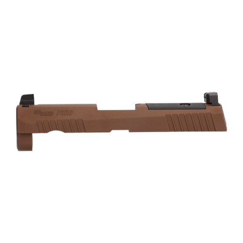 Upgrade your firearm with the Sig Sauer P320 3.9" 9MM Slide Assembly W/ Suppressor Sights Optic Ready in Coyote Brown. This slide assembly offers suppressor sights and is optic ready, providing accuracy and versatility. Its durable Coyote Brown finish ensures reliability and durability, making it an ideal choice for tactical and self-defense applications.