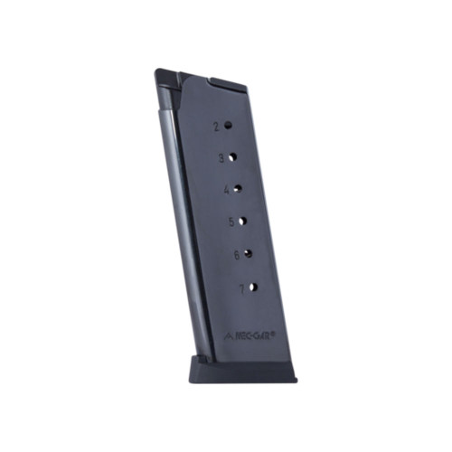 Enhance your 1911 Officer pistol with the Mec-Gar 1911 Officer Magazine in .45 ACP with a 7-round capacity. Designed for reliability and longevity, this magazine features a removable buttplate and follower for easy maintenance.