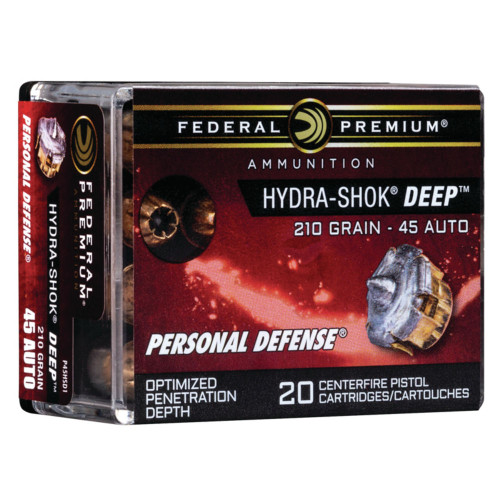 HYDRA-SHOK DEEP 45 AUTO JHP 210GR 20/BX