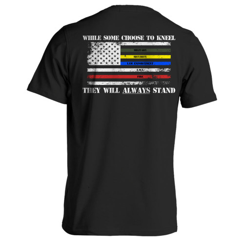 Discover unparalleled comfort and style with the DDT Stand Men's Crew Neck T-Shirt. Crafted from preshrunk cotton, this black tee is not just a wardrobe staple but a symbol of support for veterans. Designed by veterans and proudly printed in America, it blends quality with a meaningful narrative.