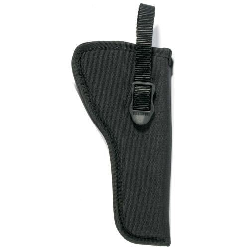 Discover optimal firearm carry with the BLACKHAWK! Hip Holster Size 3. Designed for 5-6.5" medium/large revolvers, this right-handed holster ensures a secure fit. The nylon black finish adds durability and style, while the adjustable strap and thumb break retention enhance accessibility. Elevate your carry experience with BLACKHAWK!