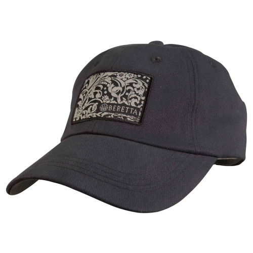 ENGRAVED COTTON TWILL HAT DARK NAVY