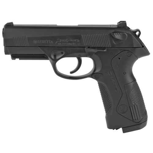 Discover the Umarex Beretta PX4 Storm, a CO2-powered air pistol that fires both BBs and pellets from a unique dual-ended magazine. With its realistic blowback action and accessory rail for customization, this airgun delivers an exhilarating shooting experience.