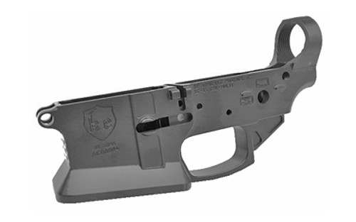 Elevate your AR-15 build with the KE Arms KE-15 .223 Rem/5.56 NATO Billet Flared Mag-Well Stripped Lower Receiver. Crafted from billet aluminum with a matte black finish, this stripped lower features a flared mag-well for smoother reloads.