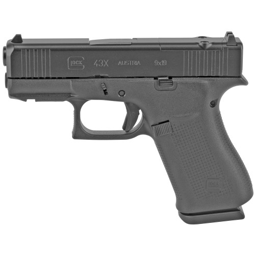 Discover the GLOCK 43X MOS 9mm pistol, featuring a compact design, MOS configuration for easy optic mounting, and reliable GLOCK performance. Ideal for concealed carry and personal defense.