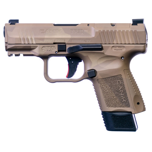 Discover the Canik TP9 Elite SC 9mm Luger Semi Auto Pistol in Splinter Camo Tan, a compact and powerful firearm designed for concealed carry. With its unique splinter camo tan finish, this pistol offers a striking look while providing reliable performance and precision. Ideal for self-defense and personal protection, it features a 3.6-inch barrel, a 12-round magazine capacity, and a durable polymer frame. Shop now and experience the perfect balance of style and functionality.