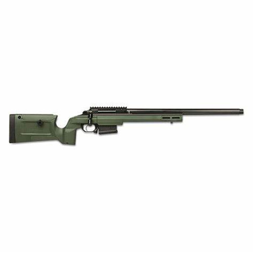 Experience unparalleled accuracy with the Aero Precision Solus Bravo Rifle. This bolt-action rifle in 6.5mm Creedmoor boasts a 22" Sendero barrel and a sleek green finish. With a magazine capacity of 5+1 rounds, it's a top choice for long-range shooting.