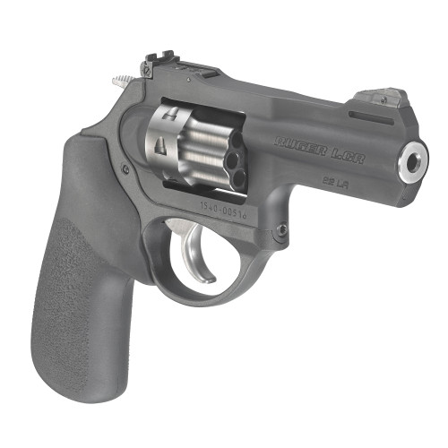 Discover the Ruger LCRx 22 LR revolver with a 3" barrel and 8-round capacity. Enhanced with a Black Hogue Tamer grip, this single/double-action firearm offers accuracy and comfort. Perfect for target practice and self-defense.