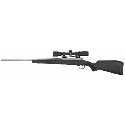 Discover the Savage 110 Apex Storm XP, a bolt-action rifle in 30-06 Springfield, bundled with a 3-9x40mm Vortex Crossfire II scope. Accurate, adjustable, and ready for any adventure, this complete package offers exceptional performance for hunters and shooters.