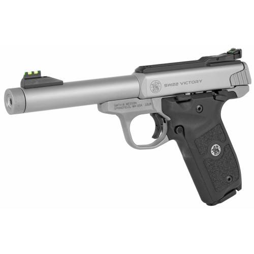 Discover the Smith & Wesson SW22 Victory Threaded Barrel 22 Long Rifle Pistol in stainless/silver. This exceptional firearm combines precision, reliability, and versatility, making it a top choice for shooting enthusiasts. Explore now!
