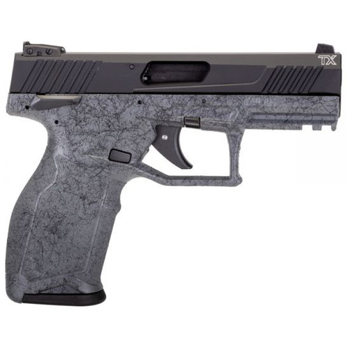 Explore the Taurus TX22 22LR pistol with a 4" barrel and distinctive Gray Splatter finish. Designed for precision and style, this semi-automatic firearm delivers superior accuracy, ease of use, and a unique aesthetic appeal.