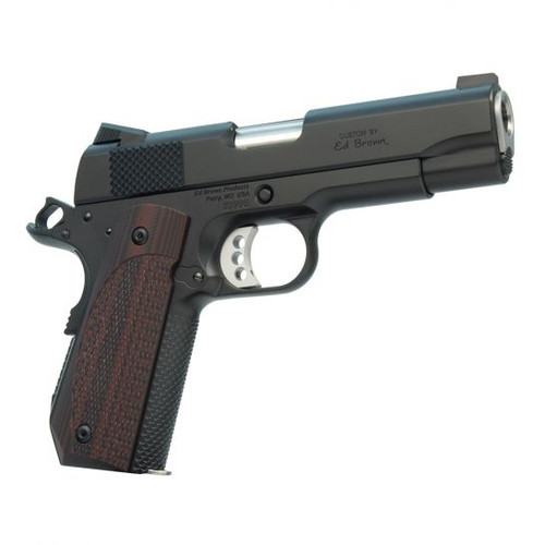 Discover the Ed Brown Kobra Carry 1911, a Commander-sized .45 ACP with a 4.25" barrel, bobtail frame, G10 grips, and premium sights. Perfect for personal defense and professional use.