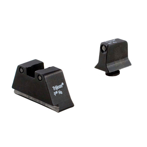 Upgrade your Glock Steel pistol with Trijicon Bright & Tough Green Suppressor Night Sights. Achieve rapid target acquisition and accuracy in any light. Durable and reliable, these night sights are a must-have for serious shooters.