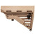 Upgrade your carbine rifle with the Blackhawk Rear Adjustable Carbine Rifle Stock in Desert Tan. This high-quality accessory offers adjustable length of pull and ergonomic design for improved stability and control during shooting. Perfect for tactical applications and precision shooting, its desert tan color adds a rugged and stylish look to your rifle.