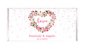 Heart Shaped Floral Personalised Chocolate Bar