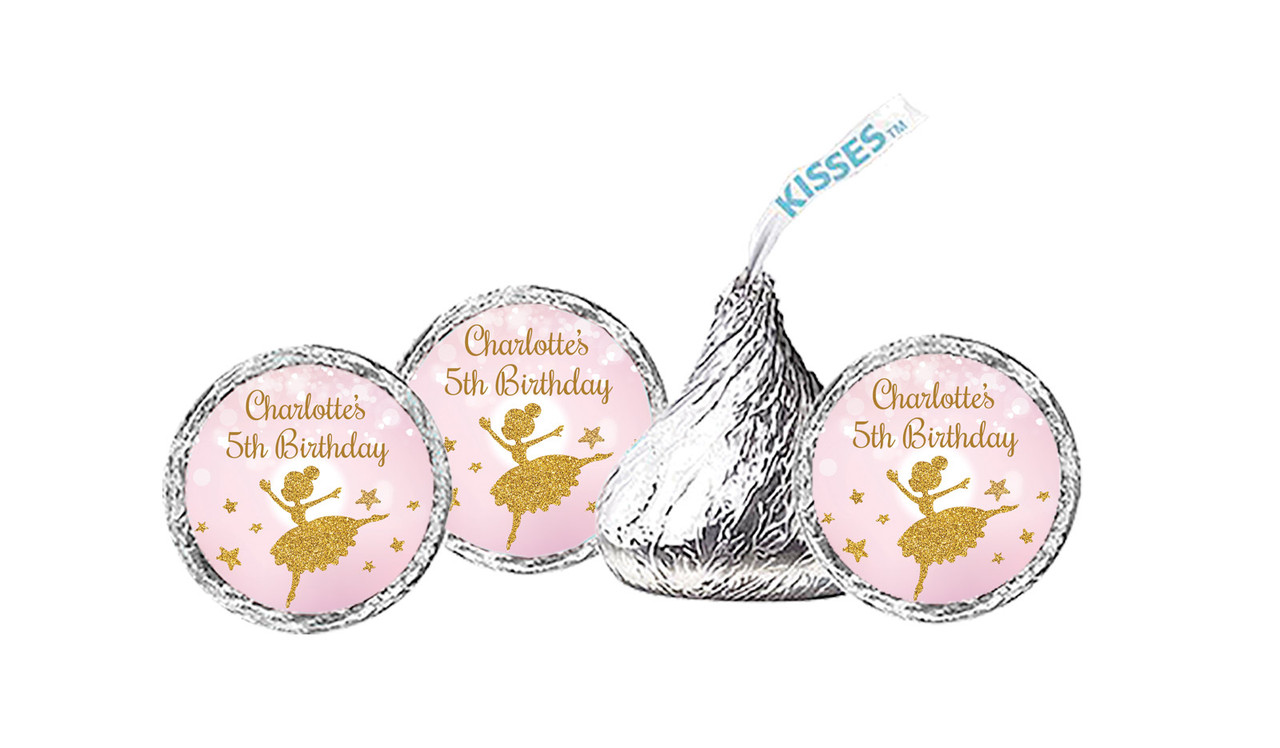 vælge fordrejer ål Golden Ballerina Birthday Birthday Personalised Hershey's Kisses -  Australia's #1 Kids Party Supplies