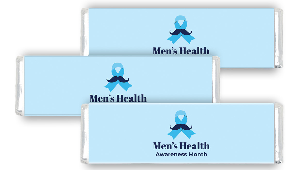 Moustache Ribbon Men's Health / Movember Personalised Cadbury Chocolate Bar