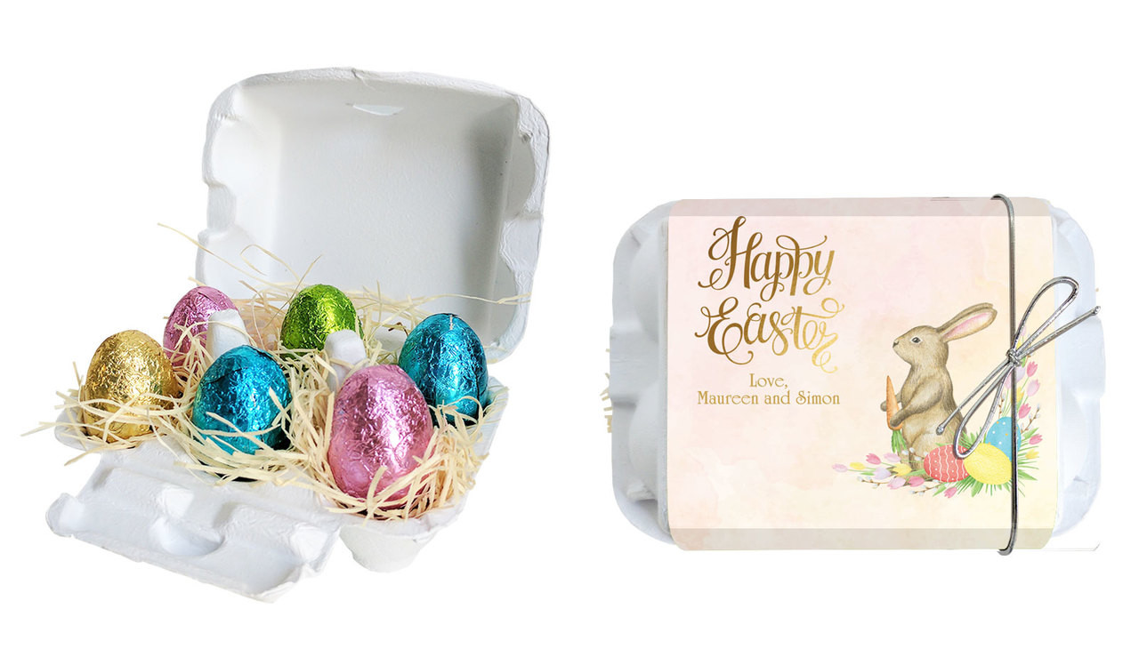 Beautiful Bunny Personalised Easter Egg Carton