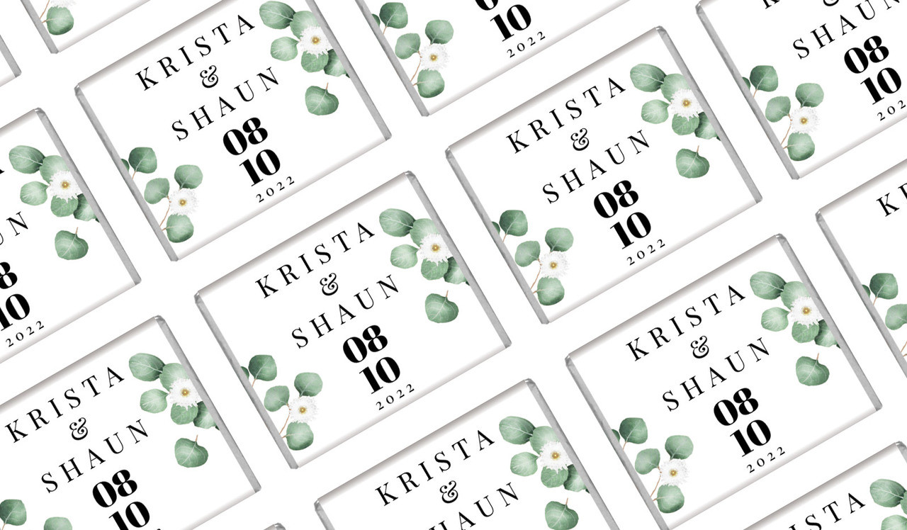 Eucalyptus Personalised Mini Chocolates