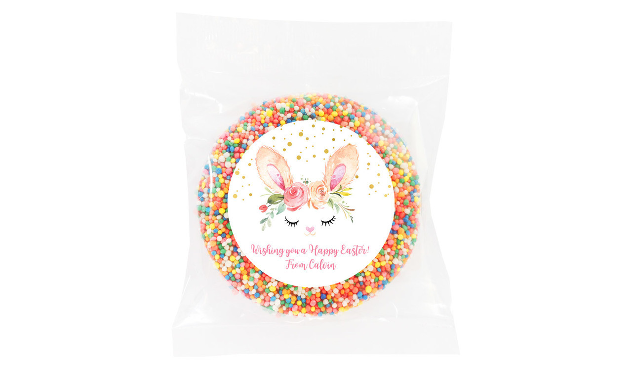 Bunny Face Personalised Easter Giant Chocolate Freckles
