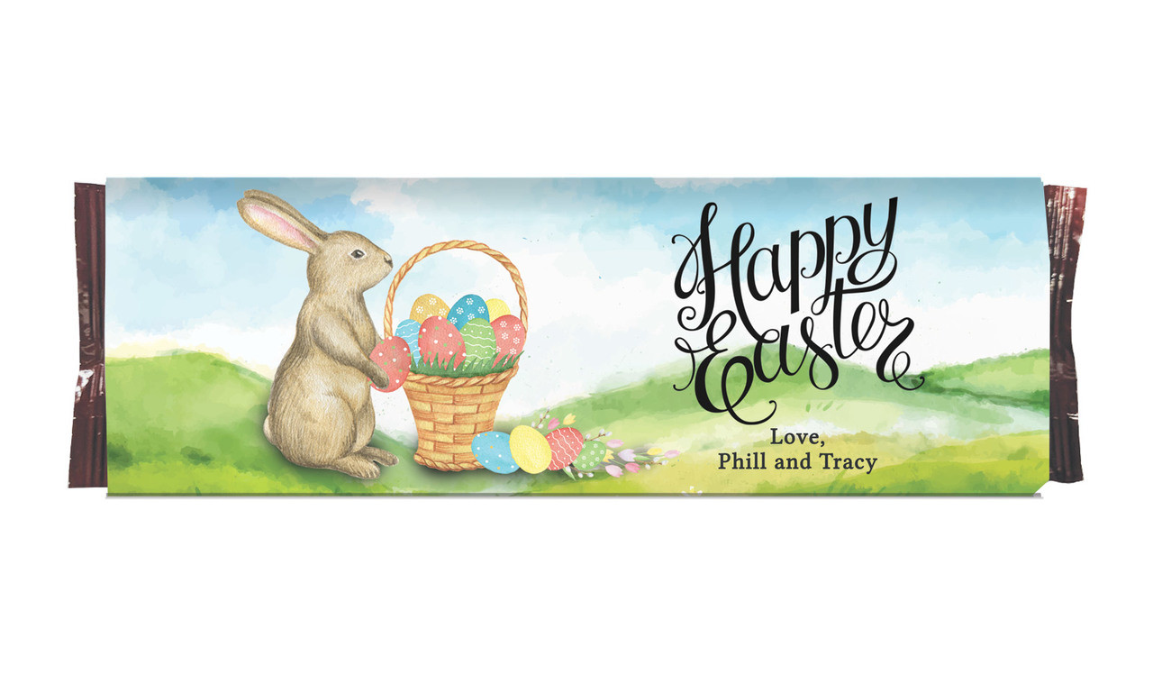 Bunny And Basket  Personalised Packet Of TimTams TM