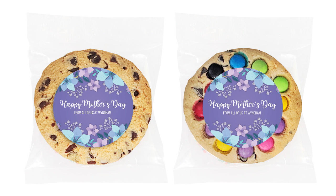 Dusk Flowers Personalised Mother's Day Cookie