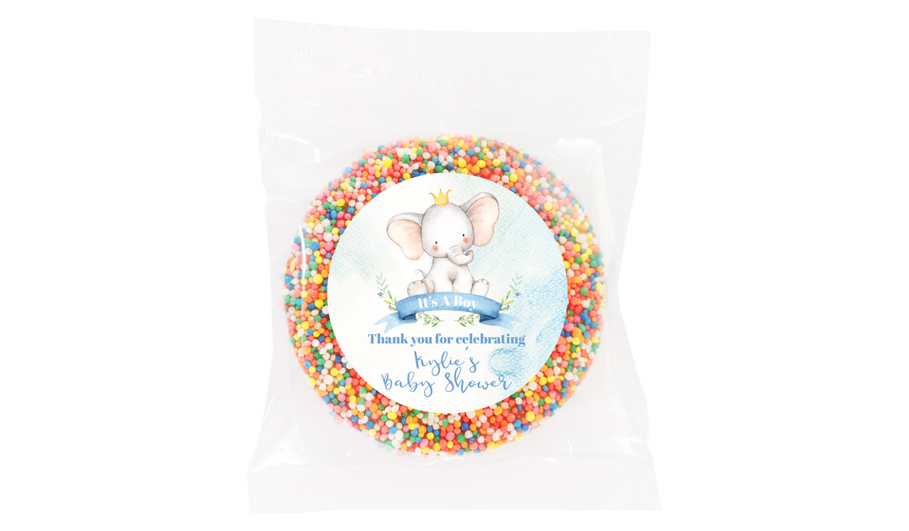 Sitting Elephant Baby Shower Giant Chocolate Freckle