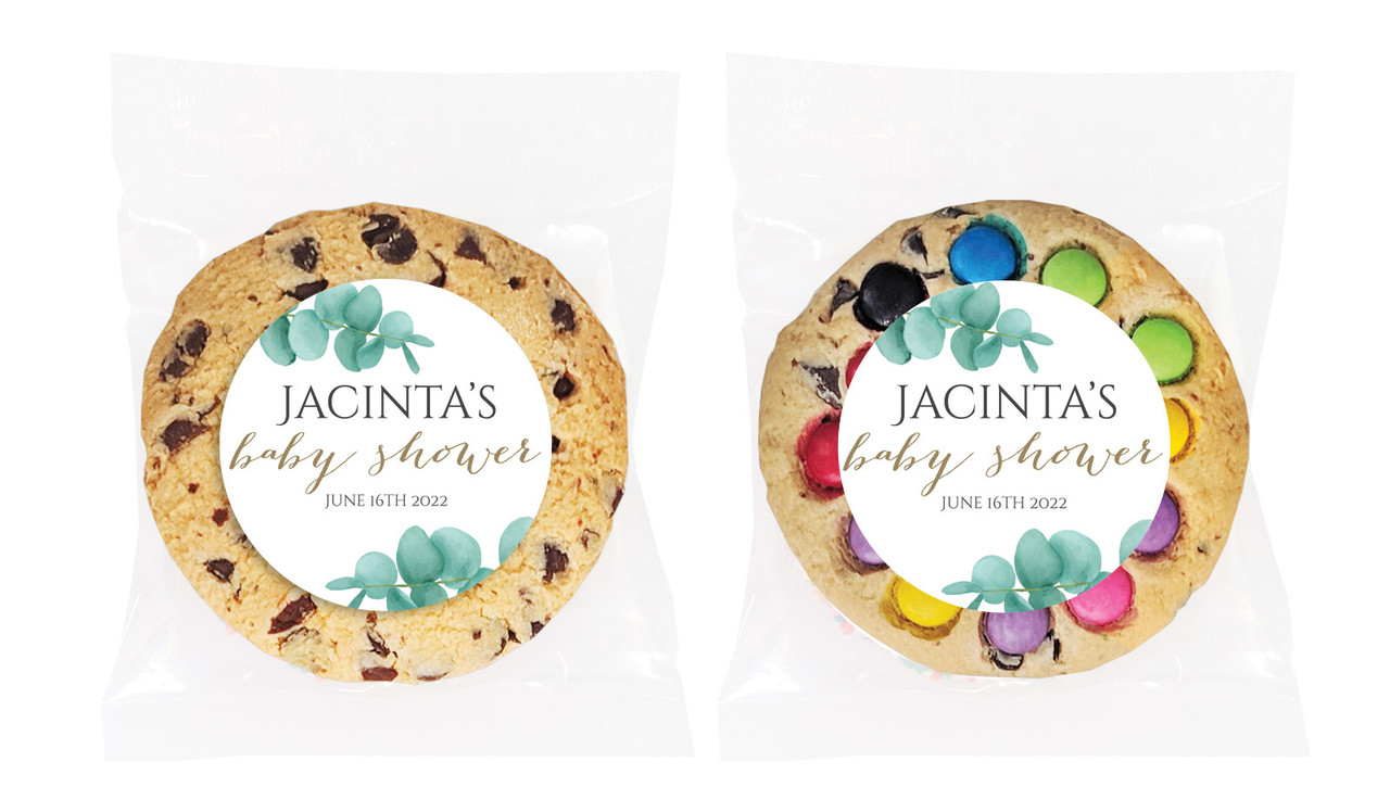 Eucalyptus Leaves Baby Shower Cookie