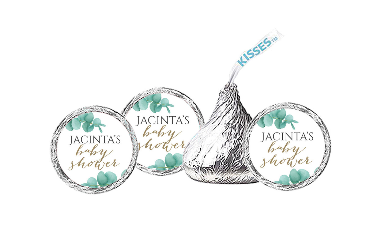Eucalyptus Leaves Baby Shower Hershey's Kisses