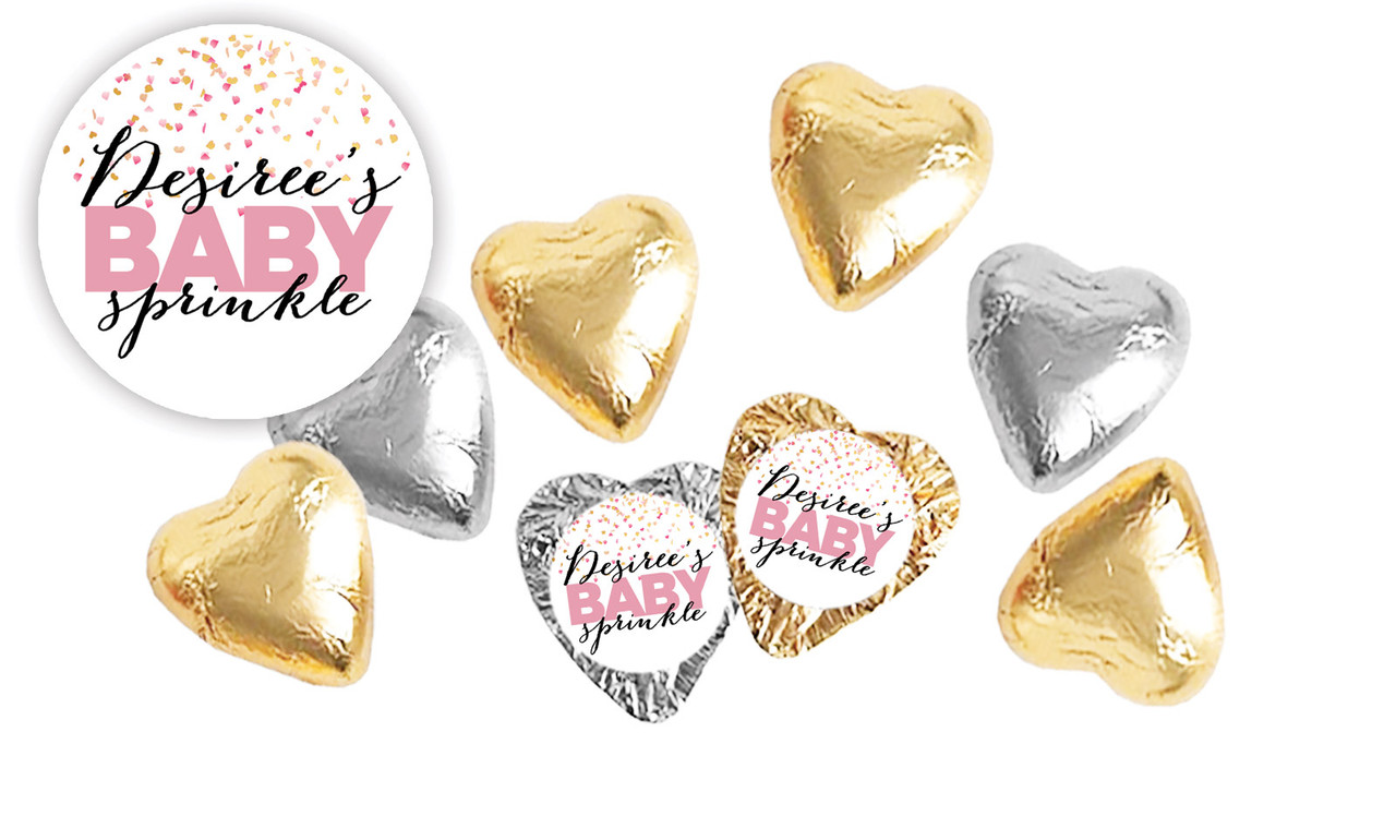 Sprinkle Confetti Baby Shower Chocolate Heart