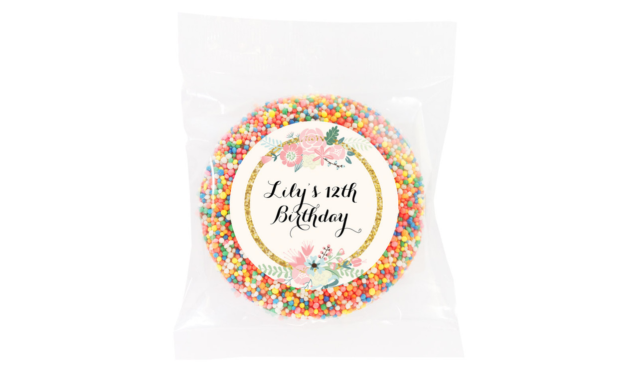 Spring Florals Personalised Giant Chocolate Freckle