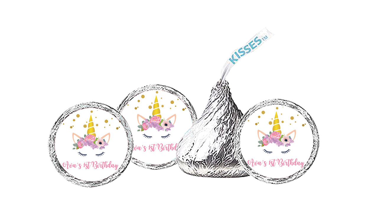A Pretty Unicorn Personalised Birthday Hershey's Kisses