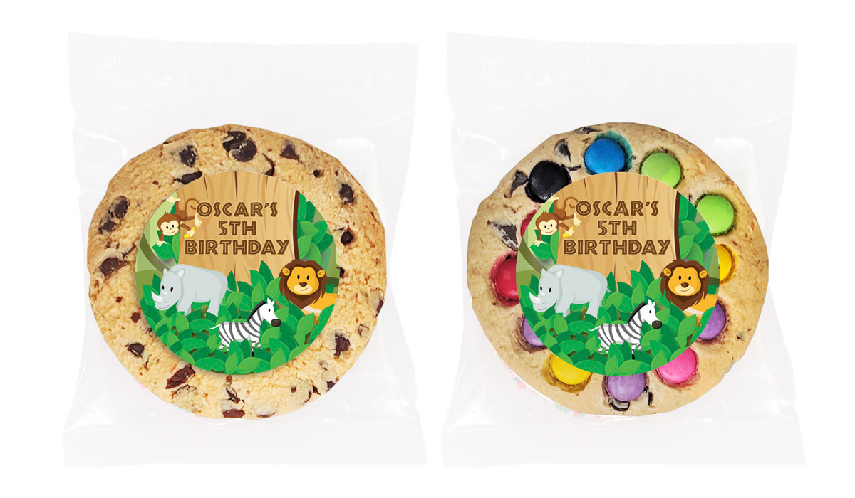 Jungle Animals Personalised Birthday Cookie