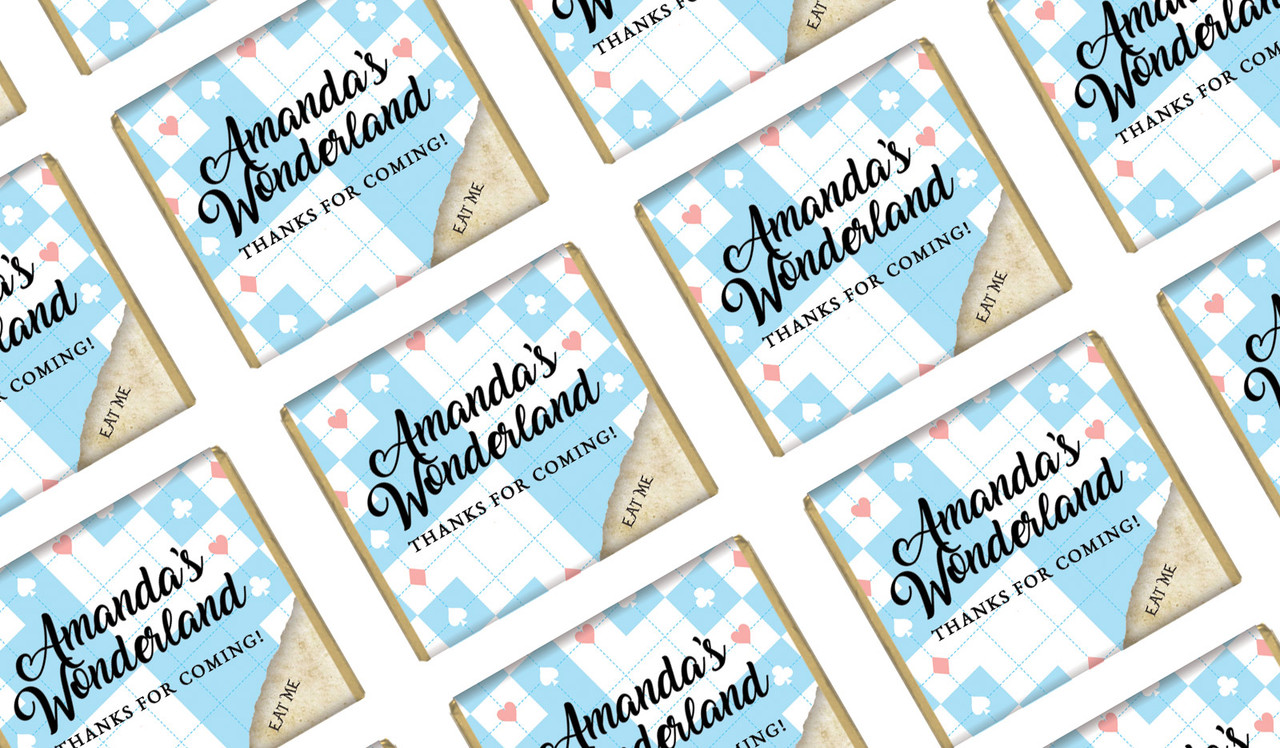 Alice In Wonderland Personalised Birthday Mini Chocolates
