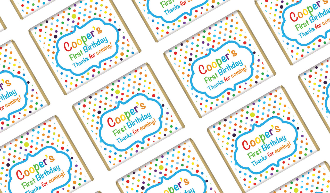 Happy Dots Personalised Birthday Mini Chocolates