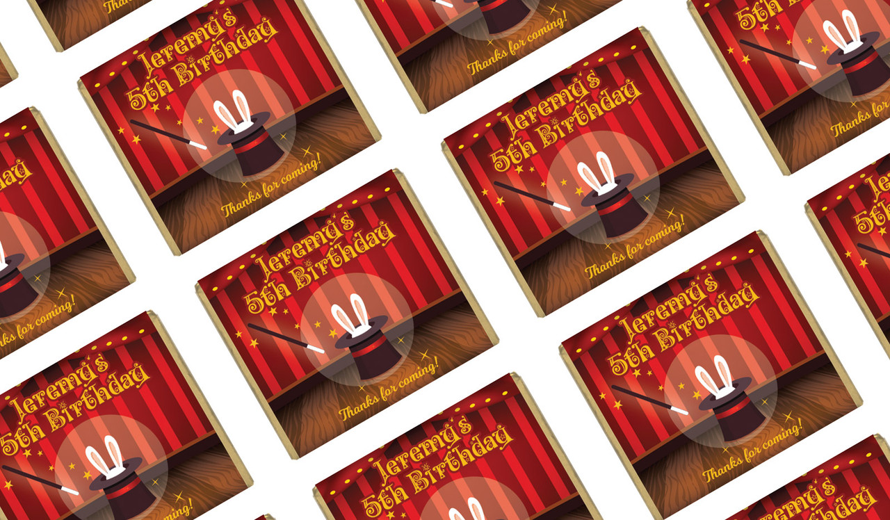 Magician Personalised Birthday Mini Chocolates