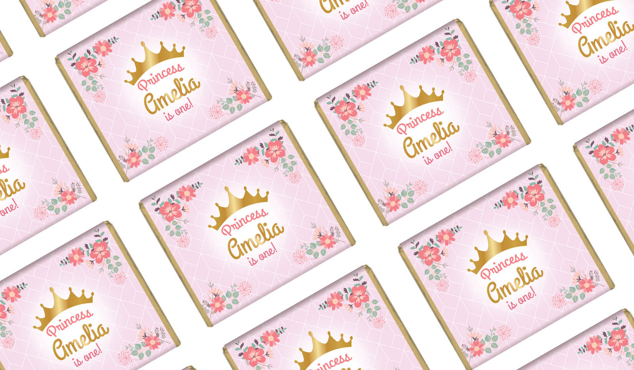 Princess Tiara Custom Birthday Mini Chocolates