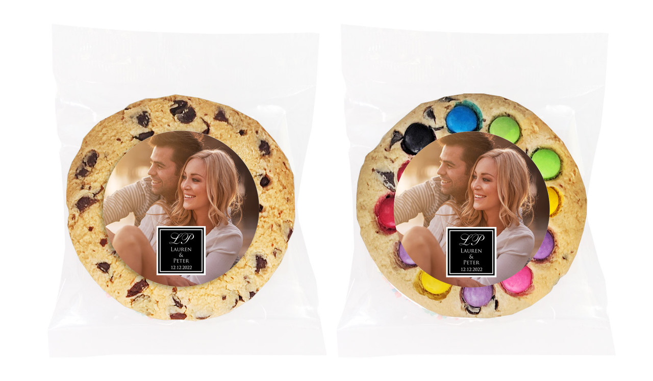 A Photo With Black Square Personalised Cookie