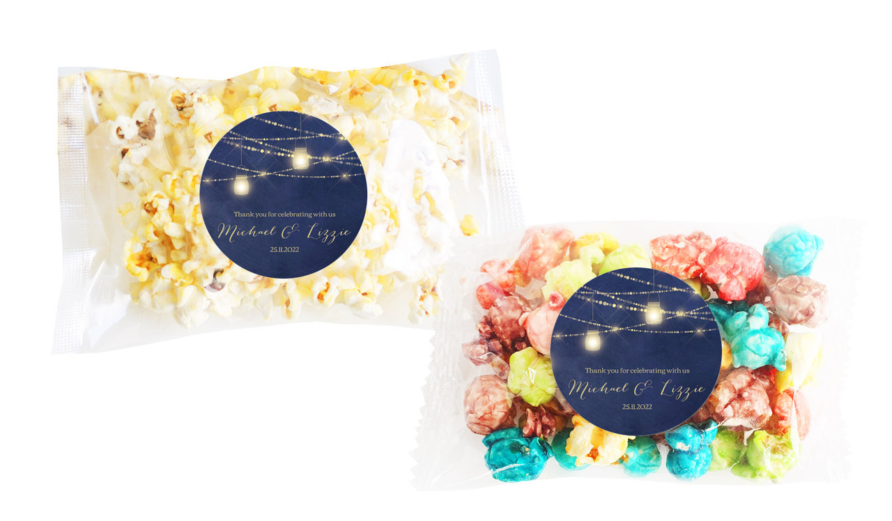 Evening Mason Jars Square Popcorn Bag With Personalisation