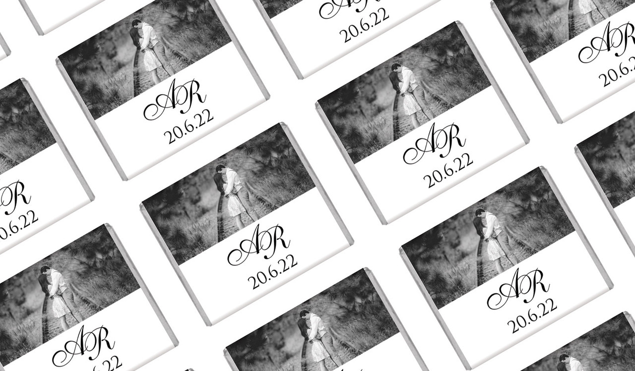 Add A Photo Personalised Wedding Mini Chocolates