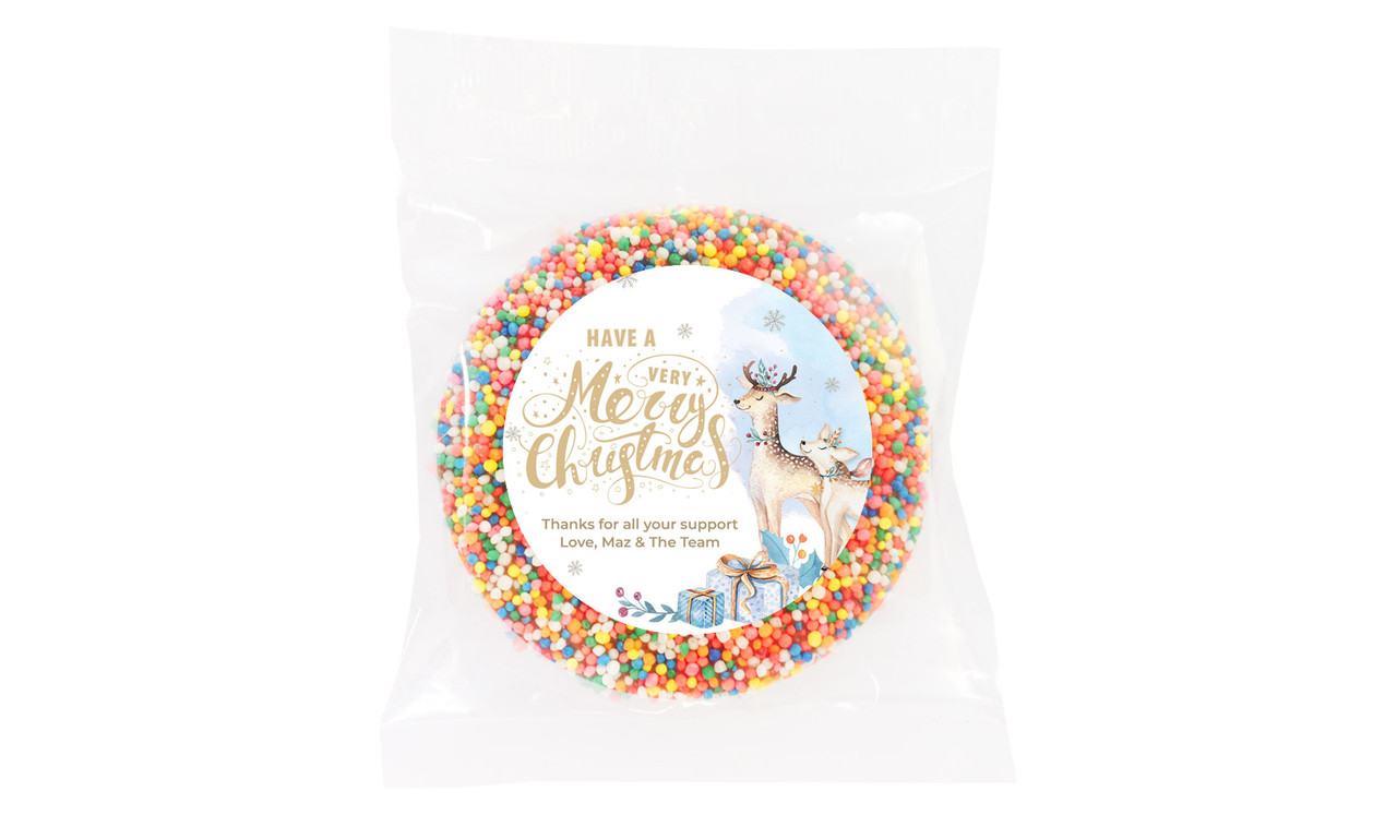 Deer Watercolour Custom Christmas Giant Chocolate Freckle
