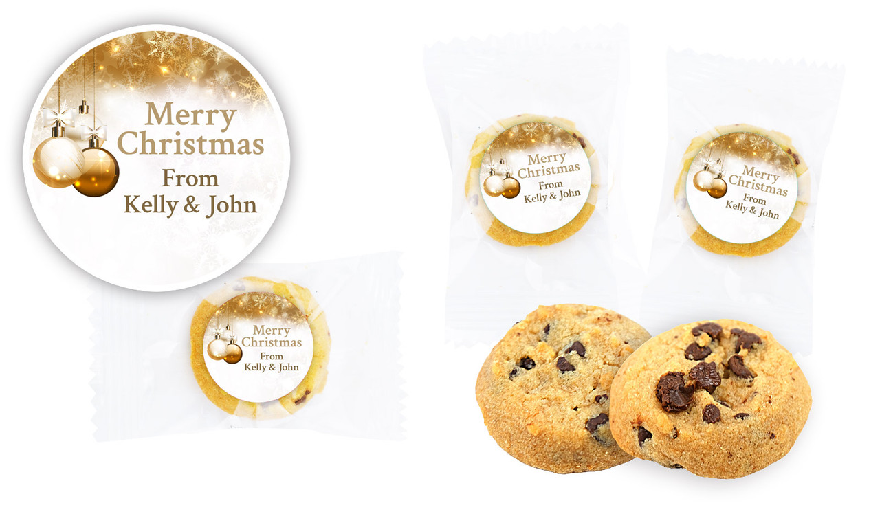 Bronzed Baubles Bite-Size Personalised Cookie 5g