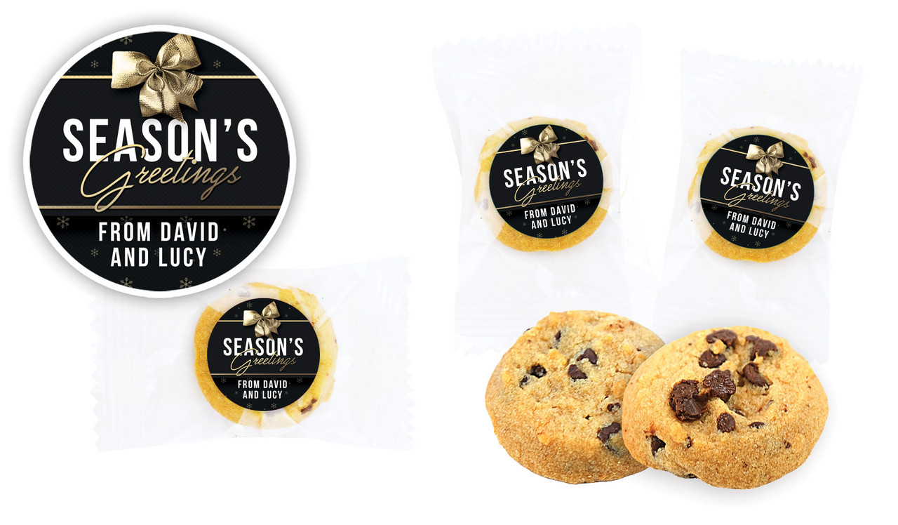 Glossy Gift Black Bite-Size Personalised Cookie 5g