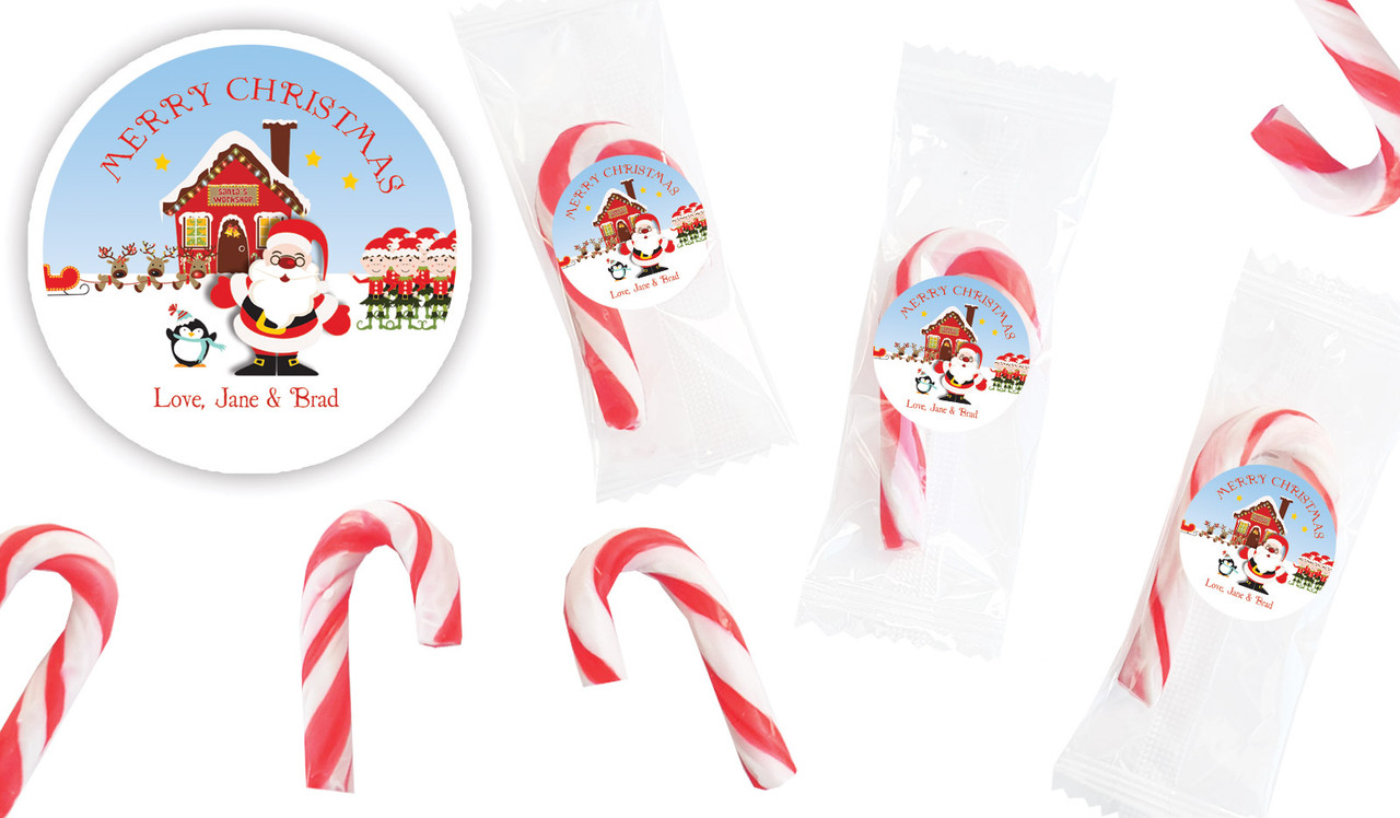 Santas Workshop Personalised Mini Candy Canes