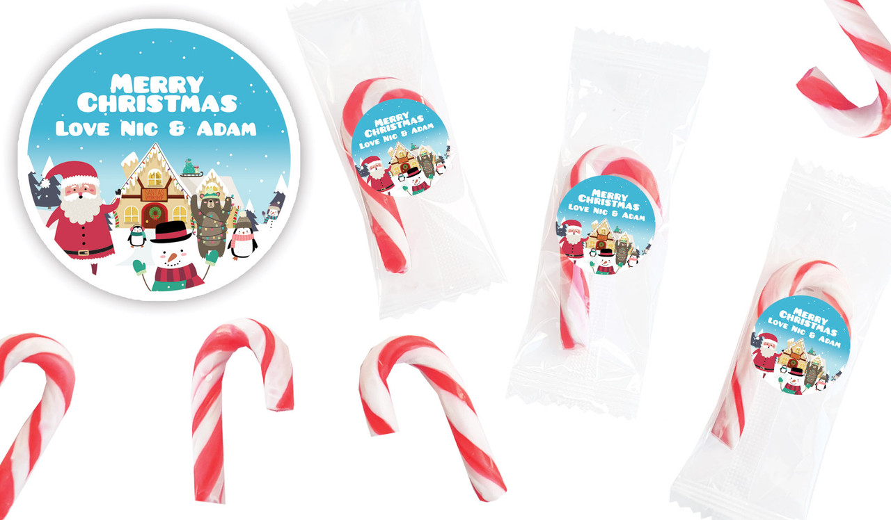 At The North Pole Personalised Mini Candy Canes