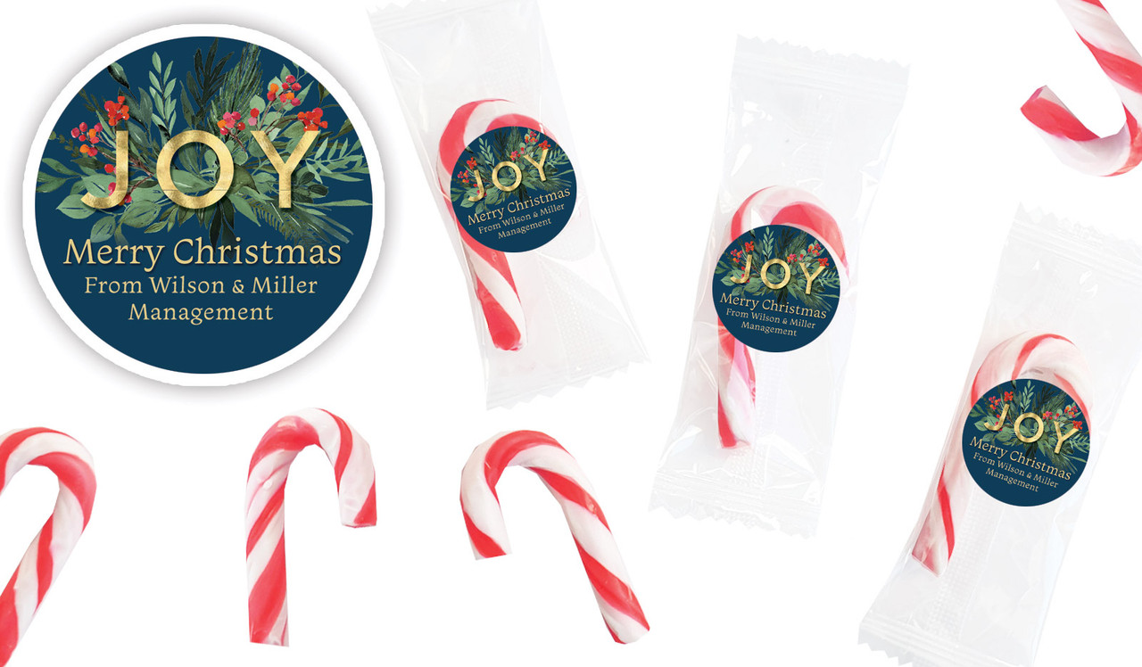 Joy Personalised Mini Candy Canes