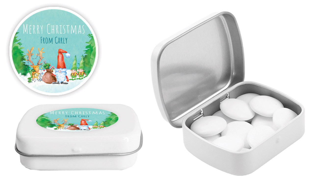 A Watercolour Christmas  Personalised Mint Tin